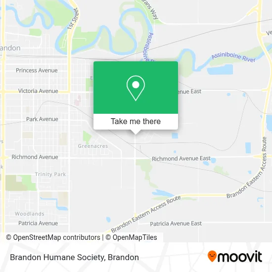 Brandon Humane Society map