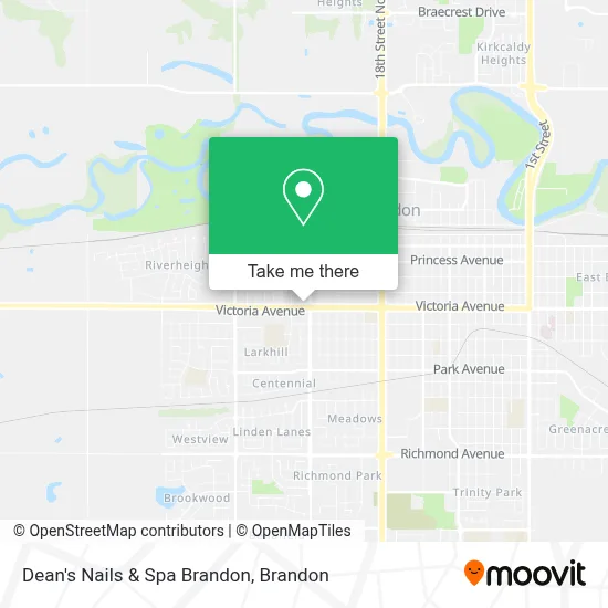 Dean's Nails & Spa Brandon map