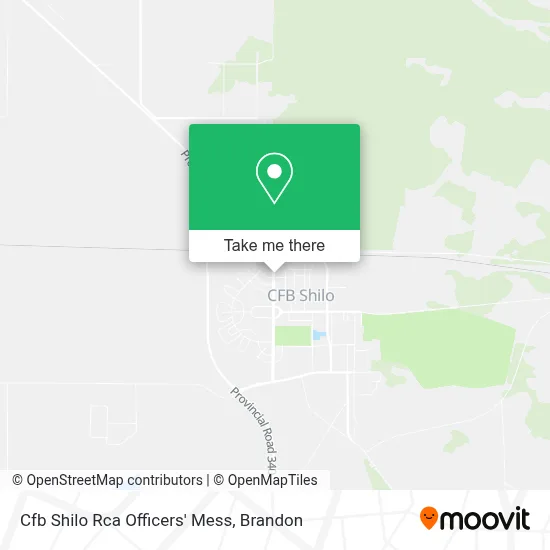 Cfb Shilo Rca Officers' Mess map