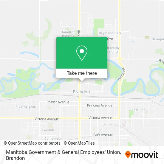 Manitoba Government & General Employees' Union map