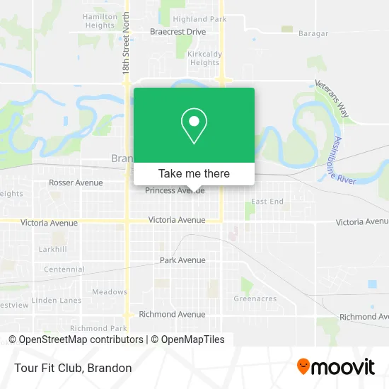 Tour Fit Club map