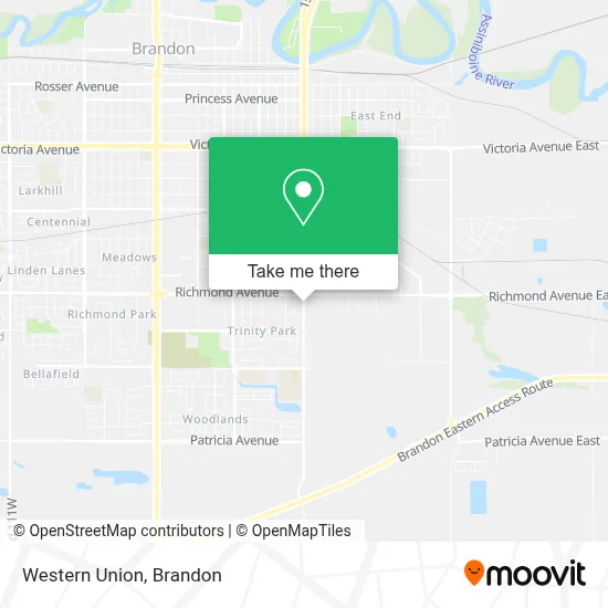 Western Union map