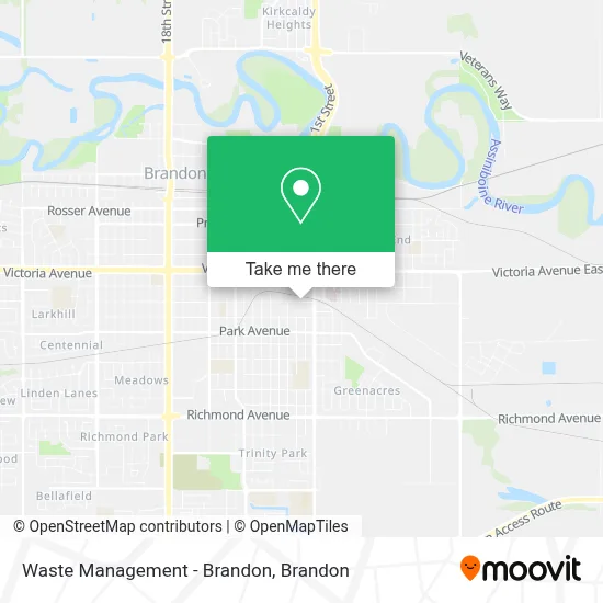 Waste Management - Brandon map