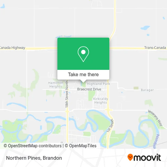 Northern Pines map