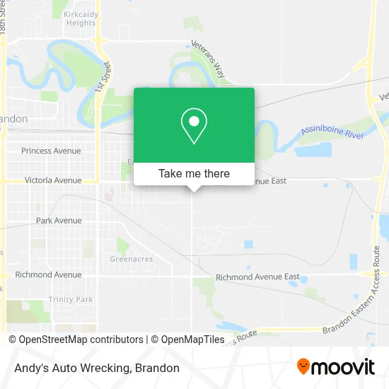 Andy's Auto Wrecking map