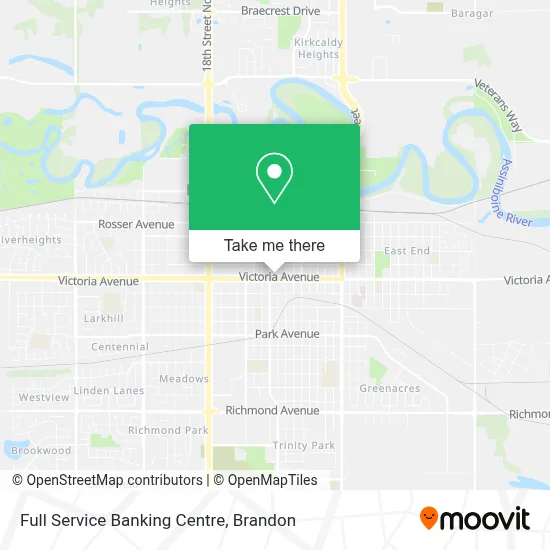 Full Service Banking Centre map
