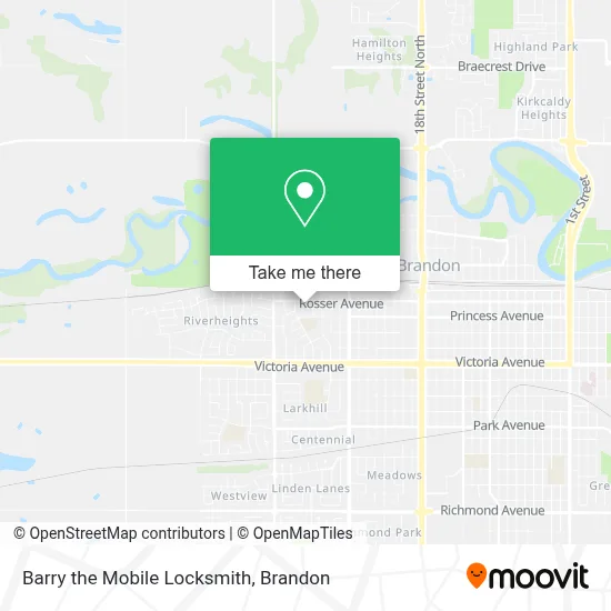 Barry the Mobile Locksmith map
