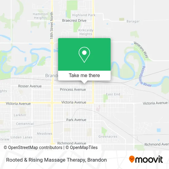 Rooted & Rising Massage Therapy map