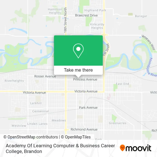 Academy Of Learning Computer & Business Career College map