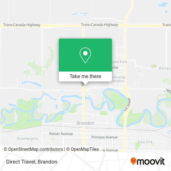 Direct Travel map