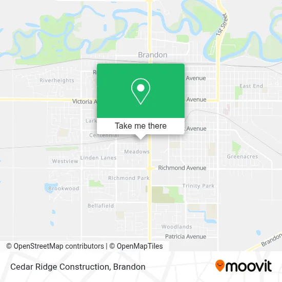 Cedar Ridge Construction map