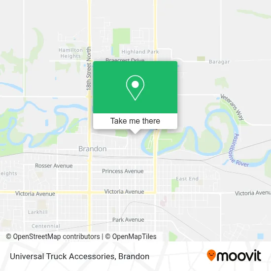 Universal Truck Accessories map