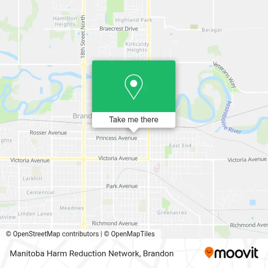 Manitoba Harm Reduction Network map