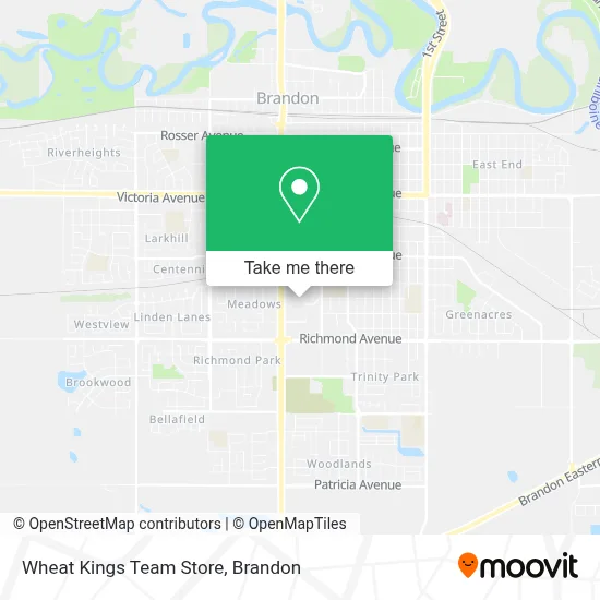 Wheat Kings Team Store map