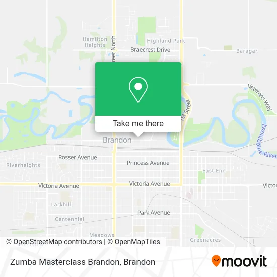Zumba Masterclass Brandon map