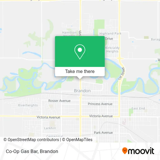 Co-Op Gas Bar map