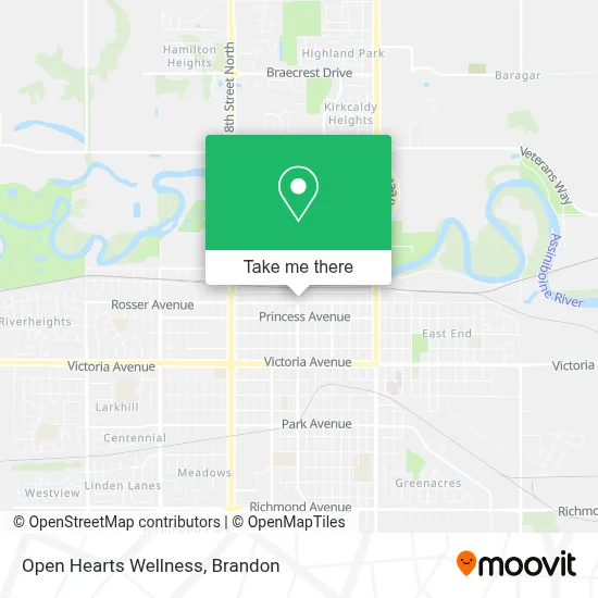 Open Hearts Wellness map