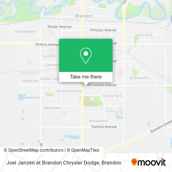 Joel Janzen at Brandon Chrysler Dodge map