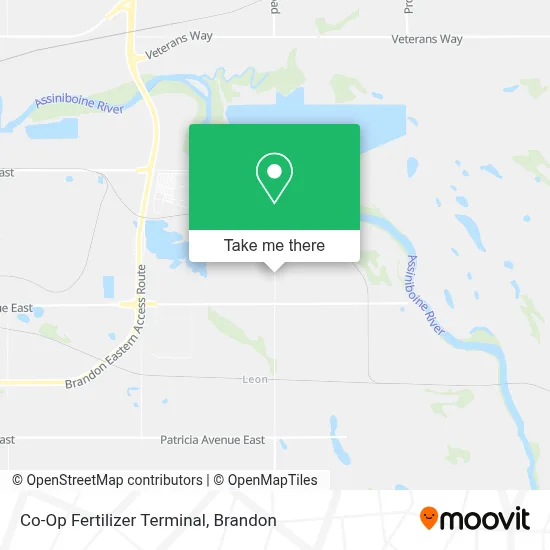 Co-Op Fertilizer Terminal map