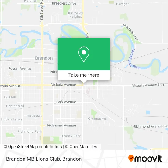 Brandon MB Lions Club map
