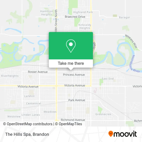 The Hills Spa map