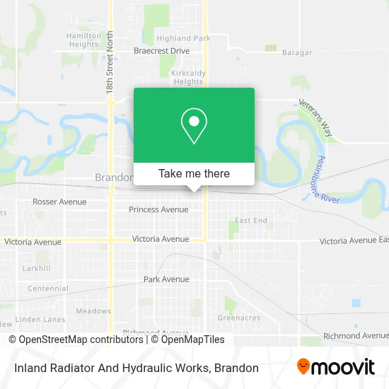 Inland Radiator And Hydraulic Works map