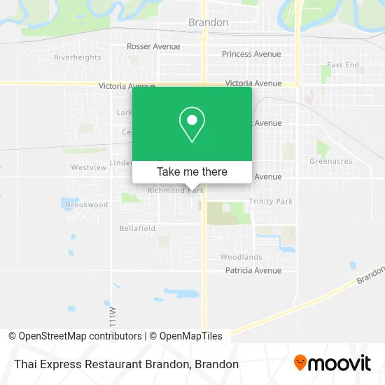 Thai Express Restaurant Brandon map