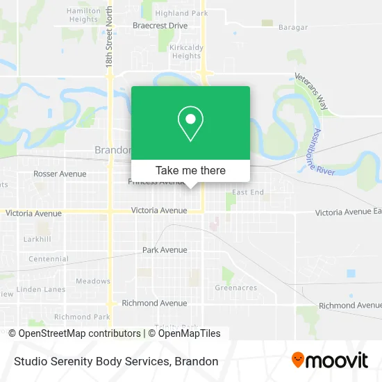 Studio Serenity Body Services map