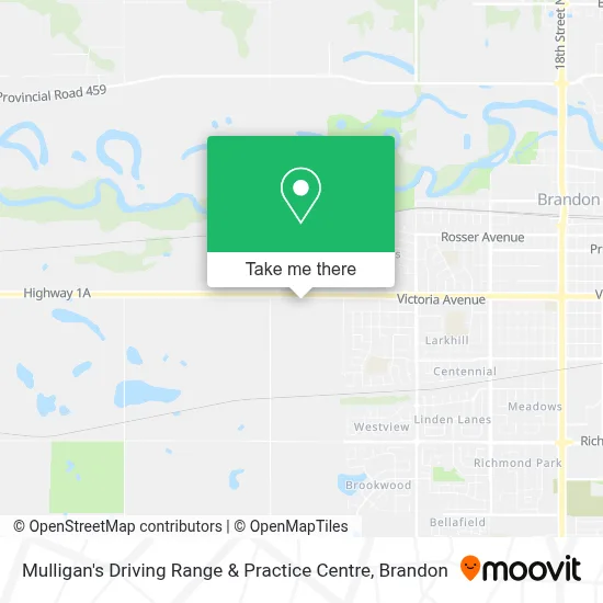 Mulligan's Driving Range & Practice Centre map