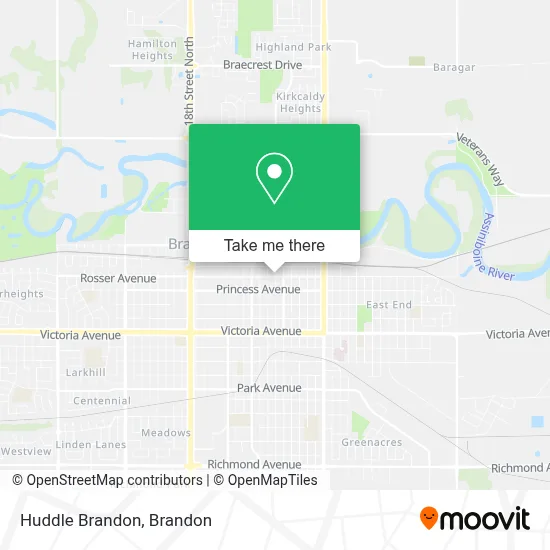 Huddle Brandon map
