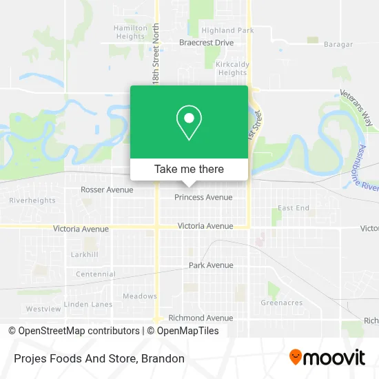Projes Foods And Store map