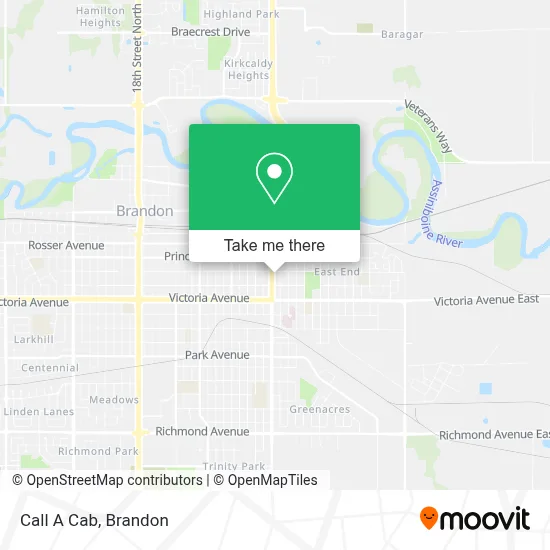 Call A Cab map
