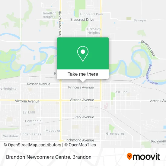 Brandon Newcomers Centre map