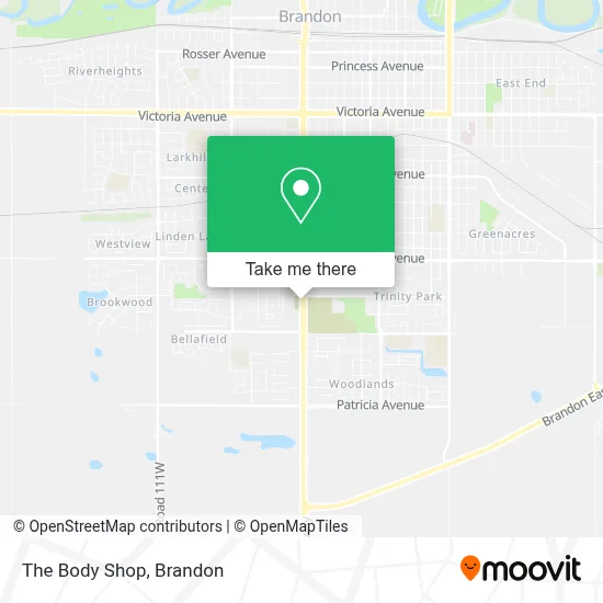 The Body Shop map