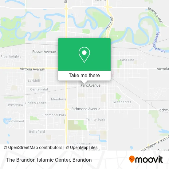 The Brandon Islamic Center map