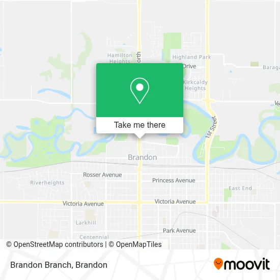 Brandon Branch map