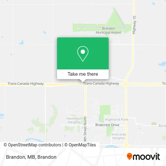 Brandon, MB map