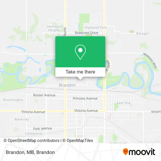 Brandon, MB map