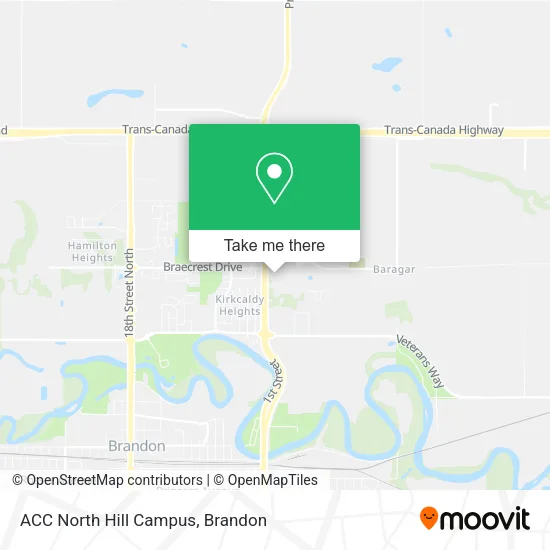 ACC North Hill Campus map