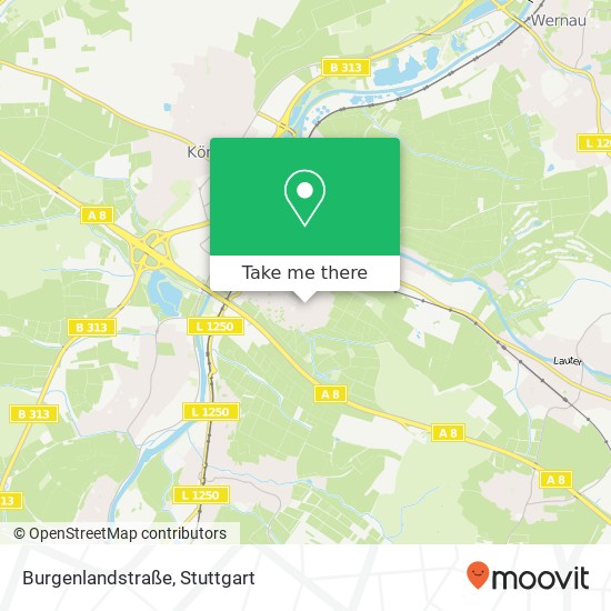 Burgenlandstraße map