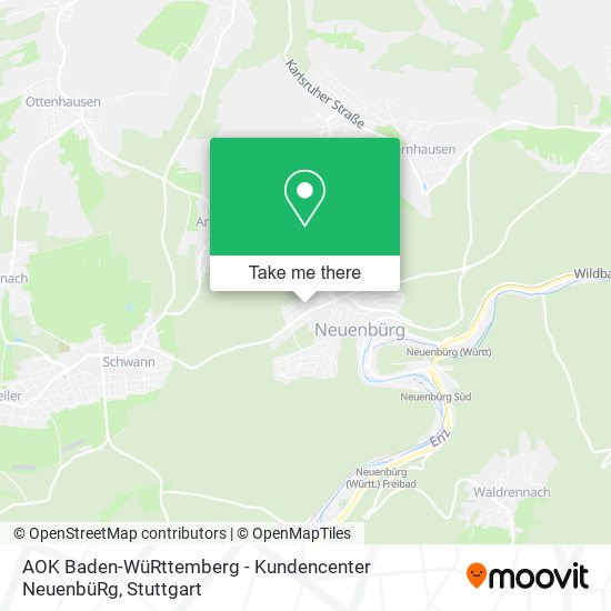 AOK Baden-WüRttemberg - Kundencenter NeuenbüRg map