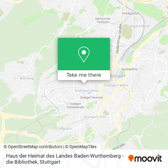 Карта Haus der Heimat des Landes Baden-Wurttemberg - die Bibliothek