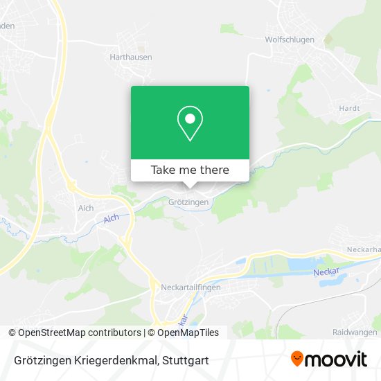Grötzingen Kriegerdenkmal map