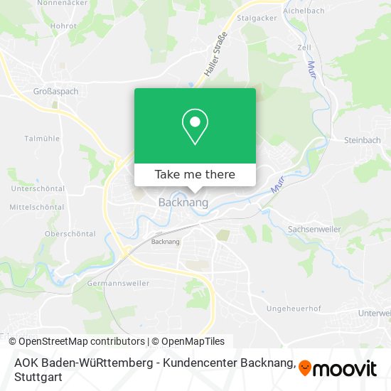 AOK Baden-WüRttemberg - Kundencenter Backnang map
