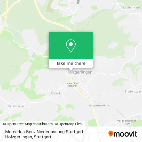Карта Mercedes-Benz Niederlassung Stuttgart Holzgerlingen
