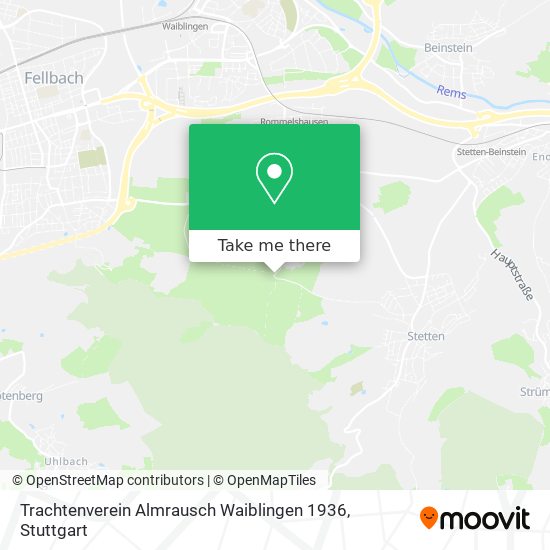 Trachtenverein Almrausch Waiblingen 1936 map