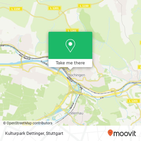 Карта Kulturpark Dettinger