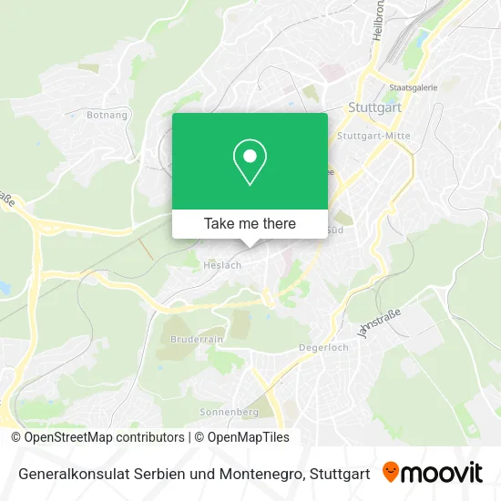 Карта Generalkonsulat Serbien und Montenegro