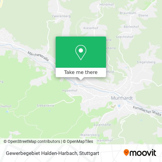 Gewerbegebiet Halden-Harbach map