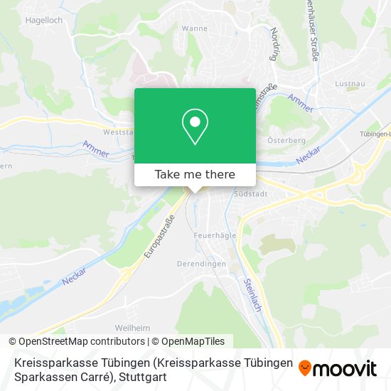 Kreissparkasse Tübingen (Kreissparkasse Tübingen Sparkassen Carré) map